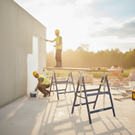 Capre telescopice de schelă DANNY, set 2 bucăți, max. 200 kg, 69x57x81-130cm, argintiu/albastru