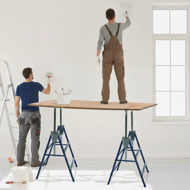 Capre telescopice de schelă DANNY, set 2 bucăți, max. 200 kg, 69x57x81-130cm, argintiu/albastru