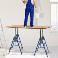 Capre telescopice de schelă DANNY, set 2 bucăți, max. 200 kg, 60 x 56 x 81-130cm, argintiu/albastru