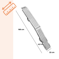 Rampe auto pentru urcare DRIVE, pliabile, set 2 bucăți, max. 400kg, 160cm, oțel