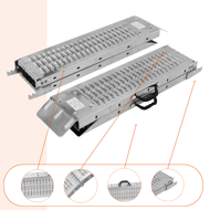 Rampe auto pentru urcare DRIVE, pliabile, set 2 bucăți, max. 400kg, 160cm, oțel