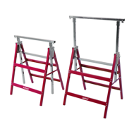 Capre telescopice de schelă DANNY, set 2 bucăți, max. 200 kg, 60 x 56 x 81-130cm, argintiu/roșu