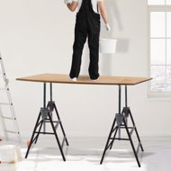 Capre telescopice de schelă DANNY, set 2 bucăți, max. 200 kg, 60 x 56 x 81-130cm, argintiu/negru