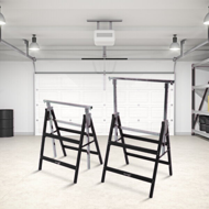 Capre telescopice de schelă DANNY, set 2 bucăți, max. 200 kg, 60 x 56 x 81-130cm, argintiu/negru