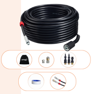 Set de curățare țevi Premium, 30 m, negru