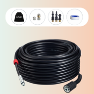 Set de curățare țevi Premium, 30 m, negru