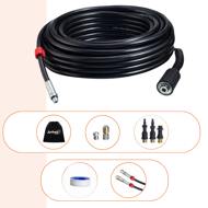 Set de curățare țevi Premium, 15 m, negru