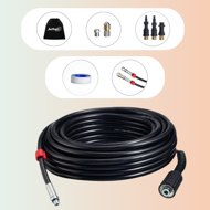 Set de curățare țevi Premium, 15 m, negru