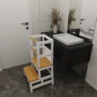 Turn de învățare PLAY din pin, 93x56x49, albă/natur maro  