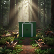 Depozit de unelte pentru grădină L, 196x122x182cm, verde