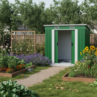 Depozit de unelte pentru grădină L, 196x122x182cm, verde