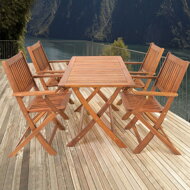 Setul de mobilier de exterior SYDNEY din lemn de acacia, 5 piese