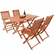 Set de mobilier SYDNEY, 5 piese, lemn natural