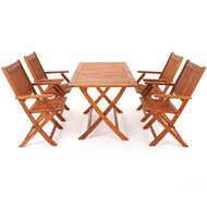Set de mobilier SYDNEY, 5 piese, lemn natural