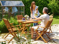 Set de mobilier SYDNEY, 5 piese, lemn natural