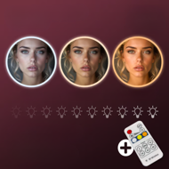 Masă de toaletă JOCELYN cu iluminare, 140×90×40cm, albă