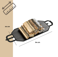 Adăpost pentru lemne de foc CORINA, 198x163x70cm, antracit/verde