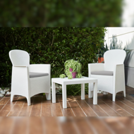 Set grădină AKITA, 3 piese, albă