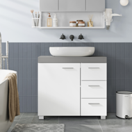 Dulap pentru chiuvetă IVY, 30x70x64 cm, alb/gri