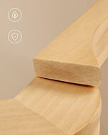 Set de umerașe din lemn, 10 bucăți, cu bară antialunecare pentru pantaloni, cârlig rotativ 360°, maro