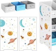 Raft de depozitare pentru jucării pentru copii, 9 cutii detașabile, SPAȚIU, alb
