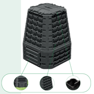 Compostor EVOGREEN VARIO, 750 l, negru