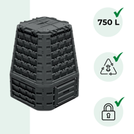 Compostor EVOGREEN VARIO, 750 l, negru