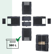 Compostor de grădină - Compogreen 380 l, negru