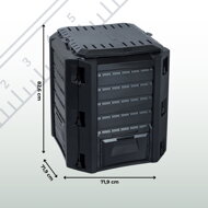 Compostor de grădină - Compogreen 380 l, negru