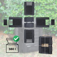 Compostor de grădină - Compogreen 380 l, negru