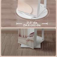 Oglindă cu suport și spațiu pentru bijuterii CHANTAL, 54,5×54,5×162 cm, albă