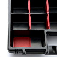 Organizator din plastic NORS, 10 bucăți, 22 compartimente, 34x25x5 cm, negru/transparent