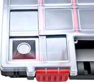 Organizator din plastic NORS, 10 bucăți, 22 compartimente, 34x25x5 cm, negru/transparent