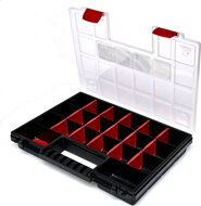 Organizator din plastic NORS, 10 bucăți, 22 compartimente, 34x25x5 cm, negru/transparent