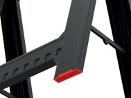 Suport, capră de construcții TITAN, set 2 bucăți, 58x5x79 cm, negru/roșu
