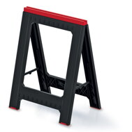Suport, capră de construcții TITAN, set 2 bucăți, 58x5x79 cm, negru/roșu
