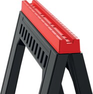 Suport, capră de construcții TITAN, set 2 bucăți, 58x5x79 cm, negru/roșu