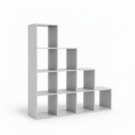 Poliță de depozitare, raft KALLA, 129,5x29x129,5cm, alb