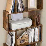 Raft/etajeră pentru cărți PRESTON, 70x24x190,5cm, maro