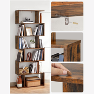 Raft/etajeră pentru cărți PRESTON, 70x24x190,5cm, maro