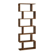 Raft/etajeră pentru cărți PRESTON, 70x24x190,5cm, maro