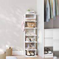 Suport pantofi CINDY, 6 niveluri, 30x26.4x110.4cm, alb