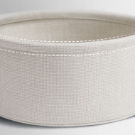 Măsuță rotundă cu coș de depozitare COLETTE, 45x50cm, gri/alb