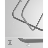 Măsuță rotundă cu coș de depozitare COLETTE, 45x50cm, gri/alb