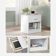 Măsuță de noptieră COSTA, 28x39x41 cm, albă