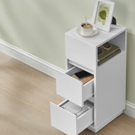 Noptieră ROBIN, 30x25x65cm, alb