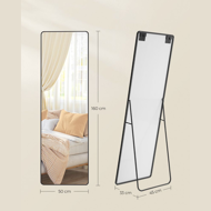 Oglindă dreptunghiulară NOIR, 160x50 cm, neagră