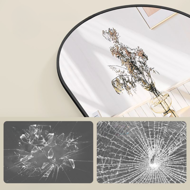 Oglindă rotunjită UMBRA, 160x50 cm, negru