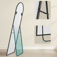 Oglindă rotunjită UMBRA, 160x50 cm, negru