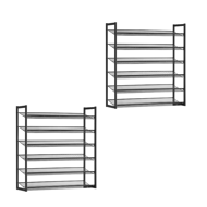 Raft stivuibil pentru încălțăminte IDA, 12 polițe, 92,5x31x223cm, negru